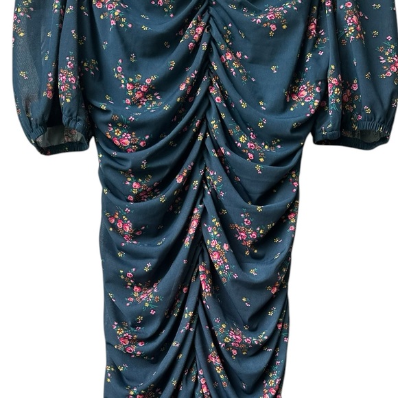 Charles Henry Floral Ruched Dress NWT - Picture 9 of 14